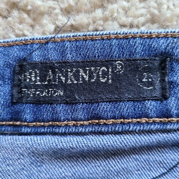BLANKNYC Blue Denim Cutoff Distressed Destroyed Shorts Women's Size 26* - Picture 5 of 7